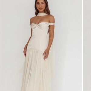 Kaycee Drop Waist Maxi Dress Champagne